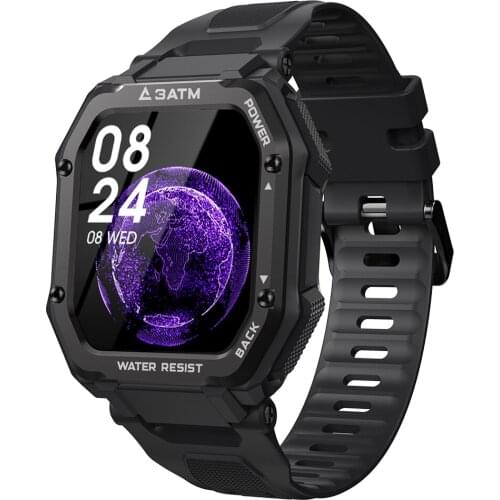 LOKMAT C16 Smart Watch Men 1.69" Touch Screen Heart Rate Blood Pressure Sleep Monitoring Waterproof Fitness Tracker Smartwatch