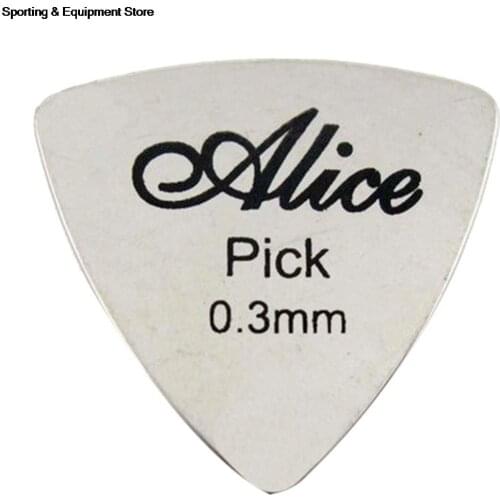 1 piece Alice 0.3mm Metal Acoustic Electric Guitar Bass Rock Pick Durable Stainless Steel Thin Mediator Guitarra