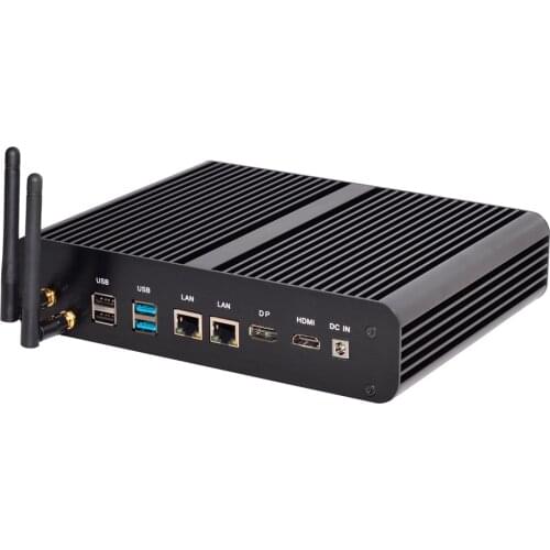 Intel i7 6567u 4K Fanless Mini PC,Desktop Computer,with Windows 10 Pro or Linux Ubuntu support DP HDMI 2*LAN SD