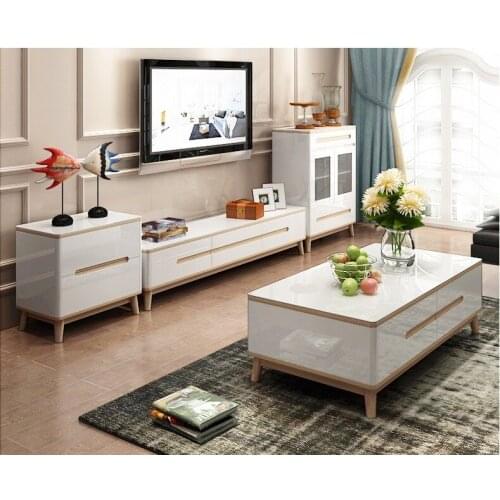 Minimalist designer wooden panel TV Stand modern Living Room coffee table tv led monitor stand mueble tv cabinet mesa tv table