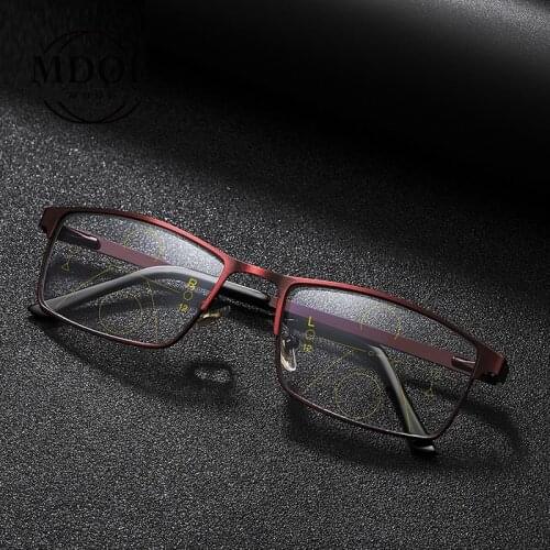 Multi-focus Reading Glasses for Men Women Anti-blue Light Near Far Reading Eyeglasses Anti-radiation Computer Metal Gafas