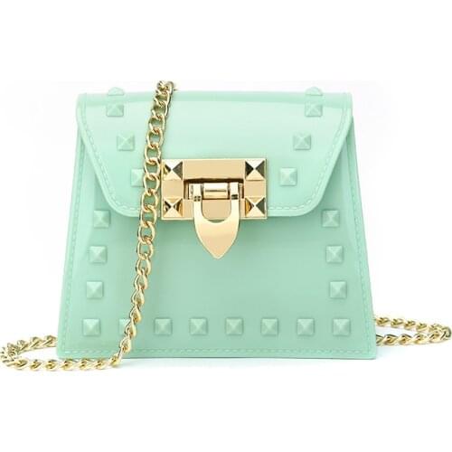 Fashion Designer Women Messenger Bags High Quality PVC Jelly Bag Shoulder Crossbody Bags For Womens Leather Handbag Green