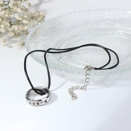 Mode Cosplay Anime Tokyo Ghoul Ken Kaneki Titanium Stalen Ring Vinger Ringen