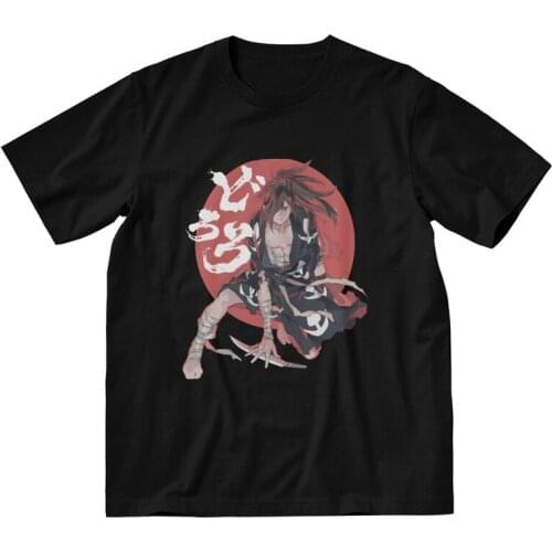 Manga Dororo T Shirts Men Short Sleeve 100% Cotton T-shirt Hyakkimaru Anime Tees Top Streetwear Tshirts Gift