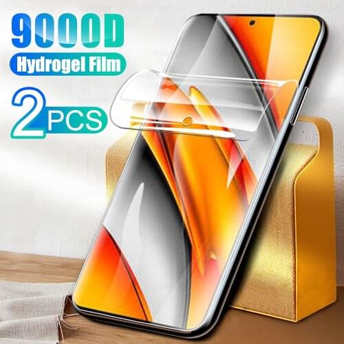 2PCS Full Cover Soft Hydrogel Film For Xiaomi Poco F3 Screen Protection For Xiao Mi PocoF3 Poxo Poko F 3 6.67" Film Not Glass