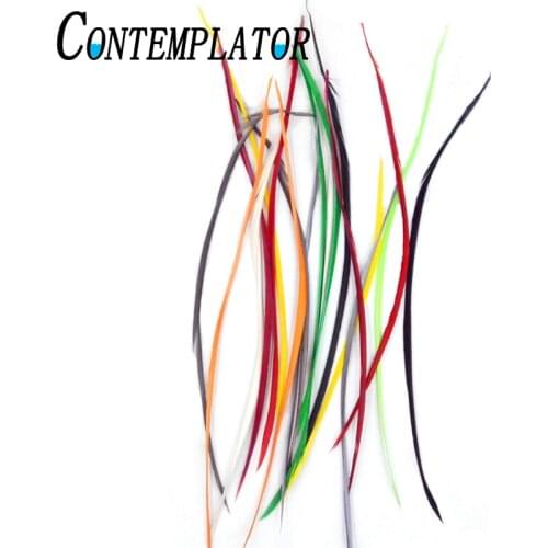 10colors combo 100pcs Stripped Goose Biots fly tying materials nymph&stonefly patterns Goose quill strips feather wrap fly body