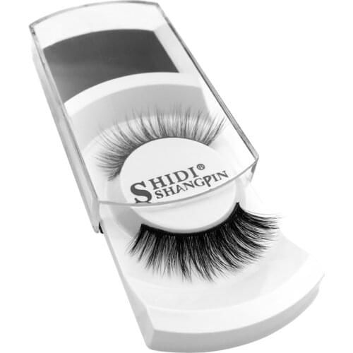 LANJINGLIN 1 pair 3D Mink Leshes False Eyelashes Natural Soft Black Fake Eye Lashes extensions Handmade Makeup tool