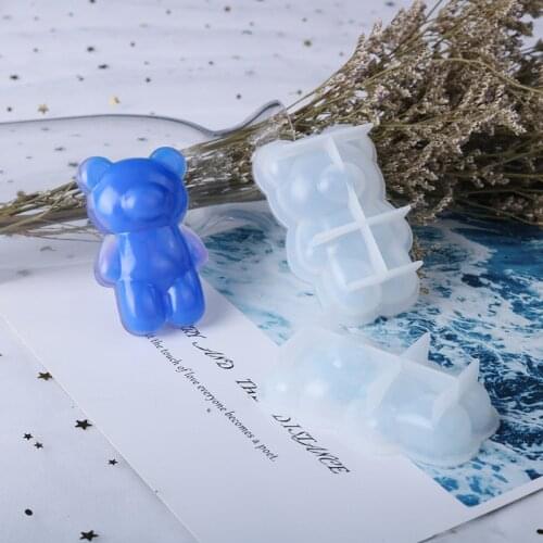NOT AS LONG diy Crystal Epoxy Big Nose Bear Mold Mirror Surface Making Silicone Mold Pendant Earrings Exquisite Handmade Jewelry