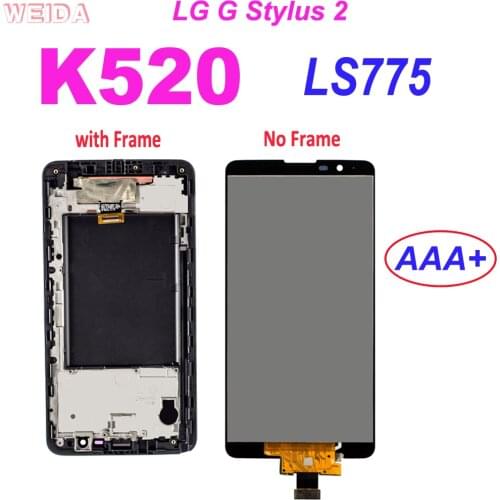 Original For LG G Stylus 2 LS775 K520 LCD Display Touch Screen Digitizer Assembly with Frame for G Stylo 2 LG K520 Display