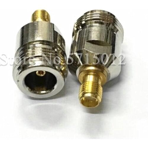 2pcs N/SMA-KK N Type Famale Turn to SMA Famale Plug Gold Plated High Frequency Test Head Connector Converter RF Cable Adaptor