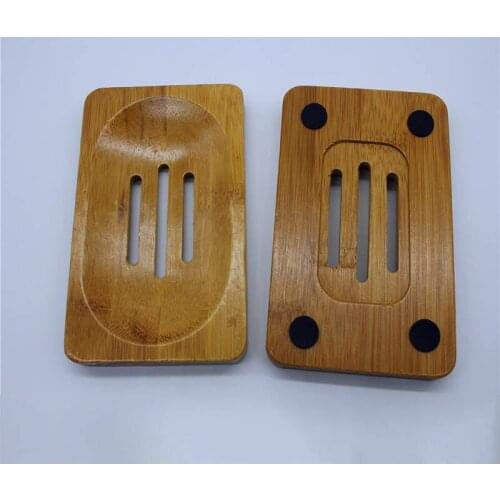 Natural Wooden Soap Tray Bathroom Supplies Mould Proof Draining Holder Soap Box Soap Dish Soap Container Portable