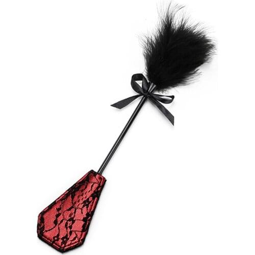 Adult Appeal Feather Hand Shoot Alternative Toys Women Flirtation Tease Beat Butt Butt Chinese Costume Lace With Pat