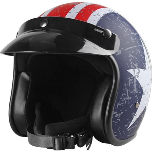Retro Scooter DOT ABS Unisex Moto Helmets 3/4 Motorcycle Chopper Bike Helmet Open Face High Quality Vintage Motorbike Helmet