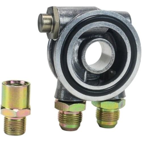 OIL COOLER FILTER SANDWICH PLATE + THERMOSTAT ADAPTOR (AN10 or AN8) FITTINGS