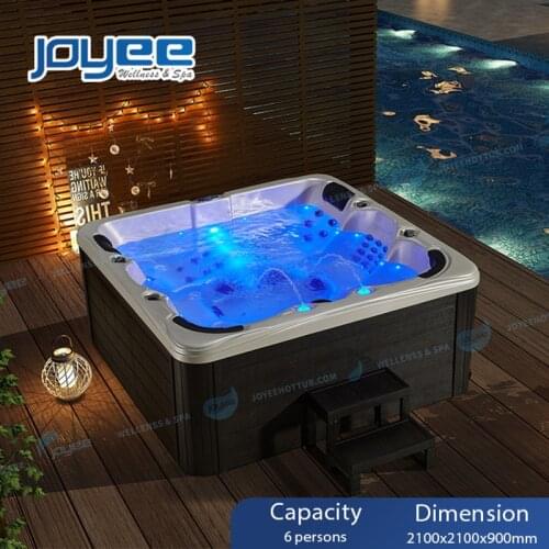 JOYEE 6 persons Balboa system Acrylic Big garden whirlpool spa bath outdoor spa hot tub jacuzzi