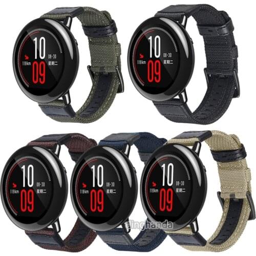 22mm Woven Nylon Replacement Band Sport Strap For Huami Amazfit PACE A1602 / Stratos 2 2S 3/ GTR2 GTR 2e