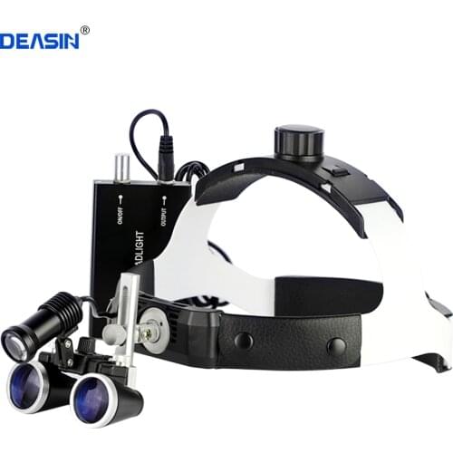 Dental Lab Medical Loupes Magnification Binocular 2.5/3.5x420 Headlight Headlamp 5W Set