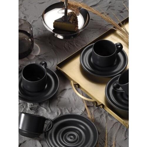 Turkish Coffee 6 Person Coffee Cup Set Porcelain mugs cup royal art painting creative european luxury kitchen decor tea 2021