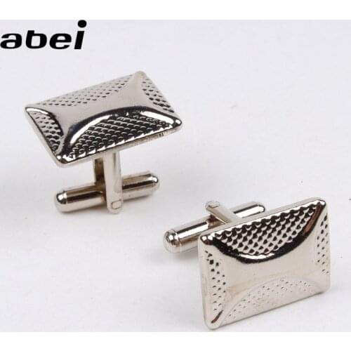 Fashion Classic Men Shirt Cuff Button Quality Cuff Link Silver Cufflinks