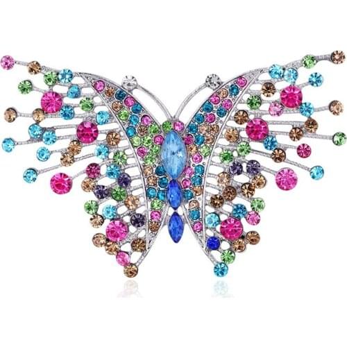 Full Alloy Butterfly Brooches For Women Unisex Insect Weddings Office Brooch Pins
