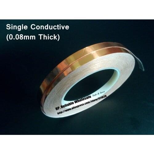 0.08mm thick) 60mm*30M One Side Adhesive Conducting Copper Foil Electromagnetic wave shield Tape fit for LCD Monitor, PDP