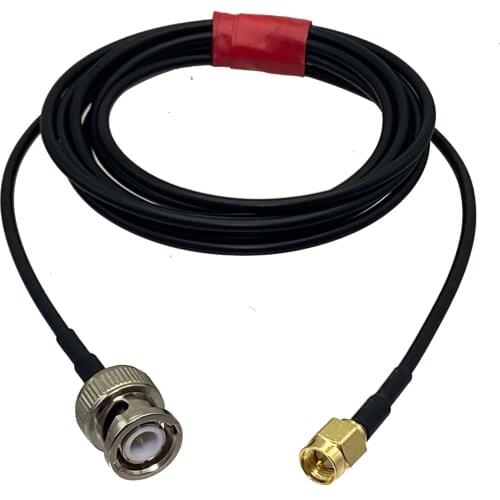 1Pcs RG174 RF pigtail BNC male plug pin to SMA male Plug straight Cable jumper 4inch~5M RF Coaxial Connector
