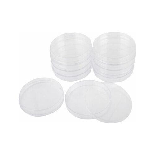 10 Pcs 120mm x 20mm Round Polystyrene Cell Petri Culture Dishes Clear