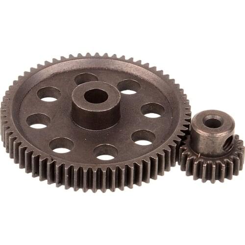 11184 Metal Diff.Main Gear (64T) + 11181 Motor Gear 21T RC HSP 1:10th Car Truck