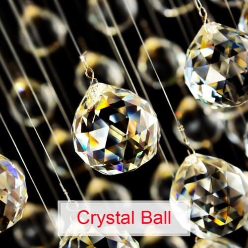 2pc 30mm Transparent Crystal Polygonal Ball Perforated Hanging handelier Beads Decorative Atmosphere Crystal Ball Optical Glass