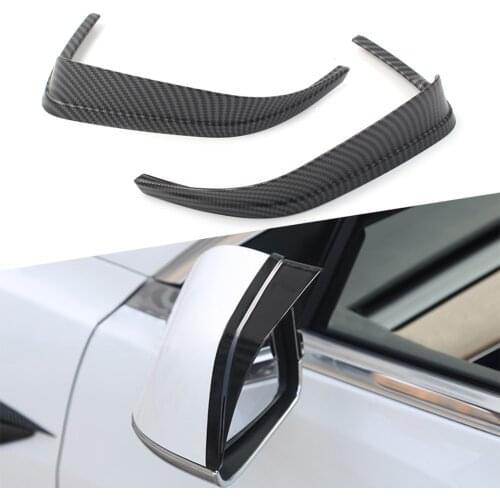 For Tesla Model 3 2017 2018 2019 2020 Car Black Rearview Mirror Rain Eyebrow Cover Trim ABS Car Accessories Carbon Styling 2Pcs