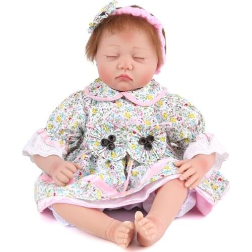 22inch reborn silicone babies Doll For Girls 55 CM Realistic Reborn Baby Doll For Kids Playmate bedtime play house toys toddlers