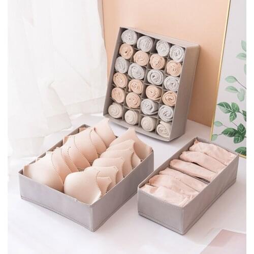 3Pcs Underwear Storage Box Set Non-woven Fabric Durable Multifunctional Cloth Organizer For Store Underwear Socks