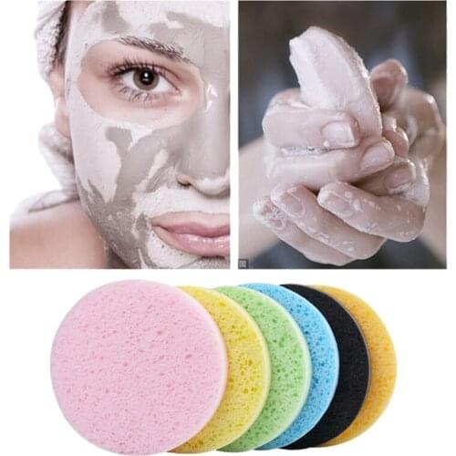 4 pieces of facial powder puff natural wood fiber cleansing sponge cleansing sponge puff