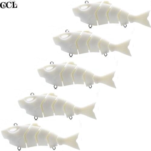 CCLTBA 13.5cm 35g Unpainted Jointed Swimbait VIB Lures Fishing Blank Fishing Baits Fiber Link Joint Fishing Lures Tackle