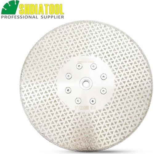 SHDIATOOL 1pc 9" Electroplated diamond diamond blade granite marble Diameter 230mm Both side coated cutting & grinding disc