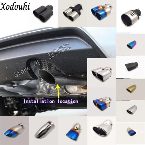 For Peugeot 301 2018 2019 2020 car body cover muffler exterior back end pipe dedicate exhaust tip tail outlet ornament vent 1pcs