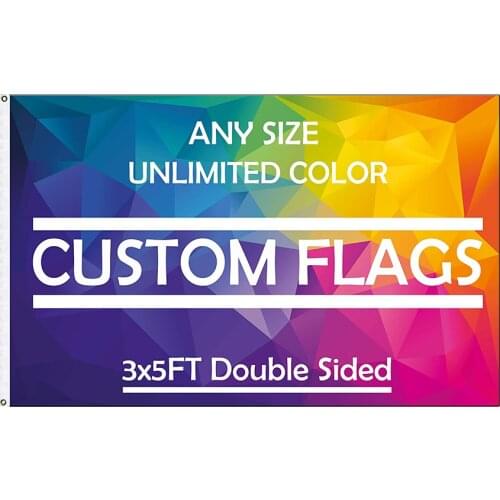 Custom Flag 3x5FT 90x150cm Double Sided Banner Polyester Decoration Sports Party Home Advertising Indoor Outdoor Vivid Color