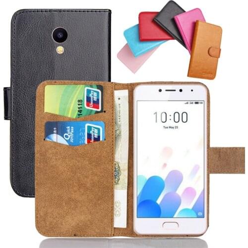 For M5c Meizu Case 5" 6 Colors Flip Fashion Soft Leather Meizu M5c Cases Exclusive Phone Cover Cases Wallet