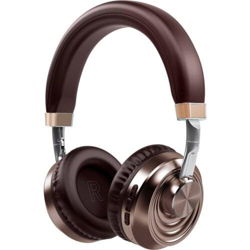 Head-mounted wireless bluetooth 5.0 headset supports SD card stereo and microphone music headset for mobile phone PC laptop Mp3