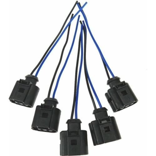 Qty5 2 Pin Alternator Generator Regulator Plug Cable Pigtail For VW Golf 4 Beetle Magotan Sagitar CC Audi Seat Skoda 1J0 973 772