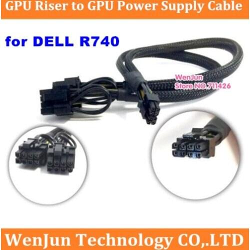 35cm mini 8pin to Dual 8pin(6+2) GPU Graphic Card PCI-E Power Cable For DELL PowerEdge R740 R740xd