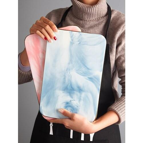 WSHYUFEI Ceramics marble Cutting board Flat Antibacterial Mildew proof Household fruit tray Chopping board