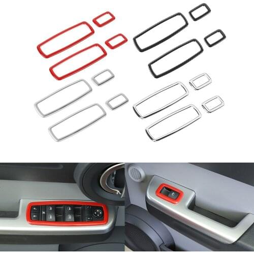 ABS Door Window Lift Switch Button Cover Trim Fit for Jeep Liberty Dodge Nitro 2007-2012 Interior Car Accessories