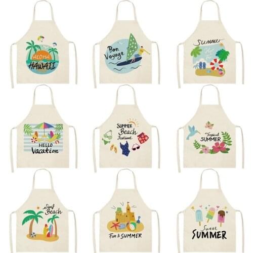 Summer travel pattern kitchen accessories apron kitchen aprons Apron for kitchen Kitchen apron kitchen apron women master apron