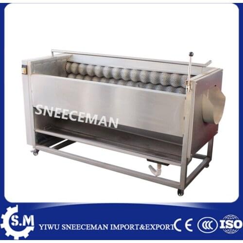 Large output 750kg per hour brush roll washing and cleaning machine stainless steel Potato vegetable peeler