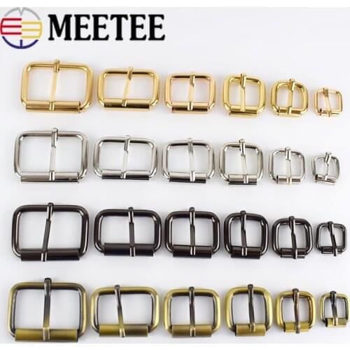 10/20pcs Meetee 13-38mm Metal Shoes Bag Belt Buckles Backpack Adjust Roller Pin Buckle DIY Leather Craft Repair Sewing Accessory