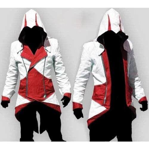 Adult Men Women Assassins creed cosplay Costume Hooded Men Coats Outwear Costume Edward assassins creed Halloween Costume