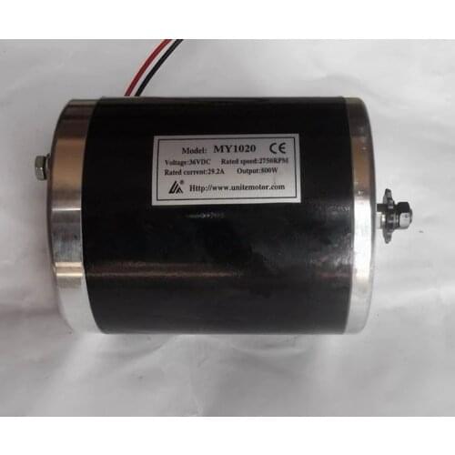 MY1020 500W 24V / 36V / 48V,brush motor electric tricycle, DC high speed brushed motor, Electric Scooter motor