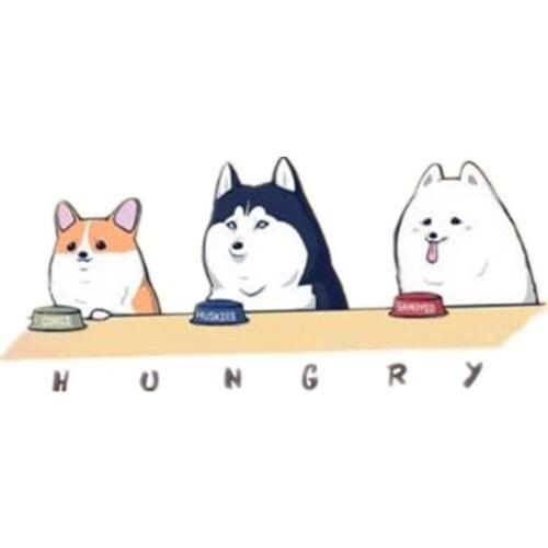 Patches HUNGRY Dog Transfert Thermique Vetement Clothes Stickers Diy Stranger Things Appliques For Clothing Animal Biker Patch