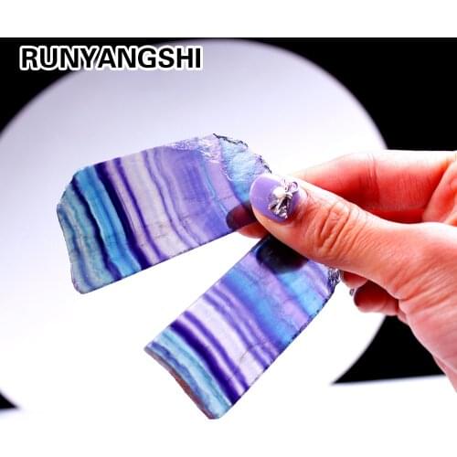 Natural Rainbow Fluorite Striped crystal color fluorite Energy gem decoration jewelry stone ornaments crystal original for gift